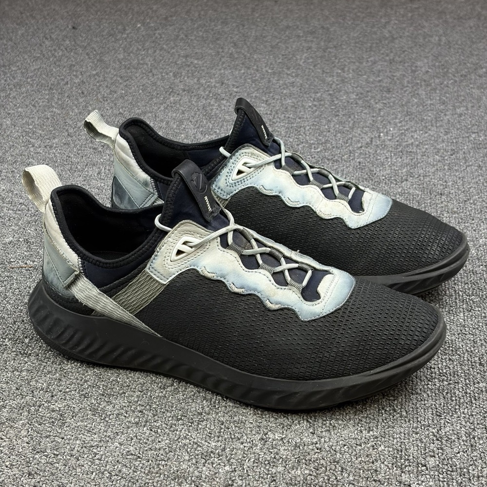 ECCO ST.1 Lite Sneakers Mens EU 46 / US 12-12.5 Black Gray PHORENE Comfort Shoes